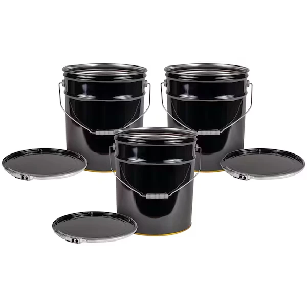 Stalen emmer van 5 gallon met deksel met hendelvergrendeling